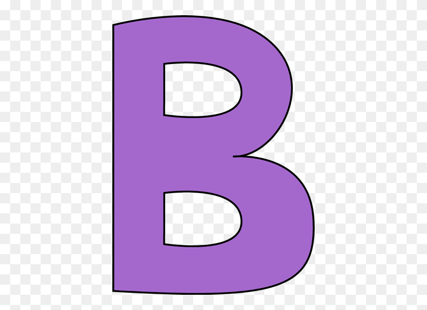 398x550 B Purple Letter B Clip Art Image - Clipart Alphabet Letters