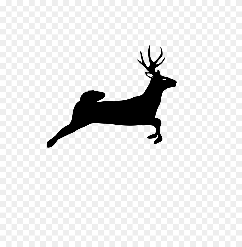 566x800 B W Free Stock Clipart - Reindeer Black And White Clipart
