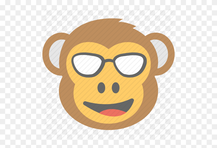 512x512 Babuino, Chimpancé, Mono Emoji, Travieso, Smiley Icono - Mono Emoji Png