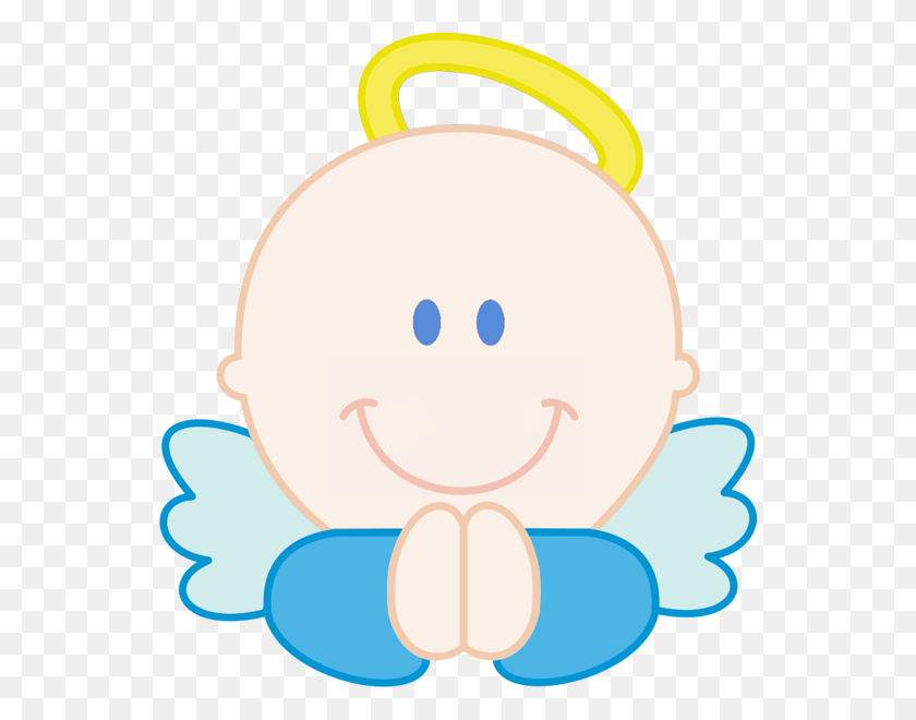548x600 Baby Angel, Клипарт Для Печати Клипарт - Голубые Ангелы Клипарт