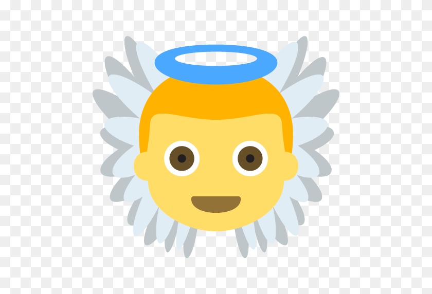 512x512 Baby Angel Emoji Для Facebook, Идентификатор Электронной Почты Sms - Angel Emoji Png