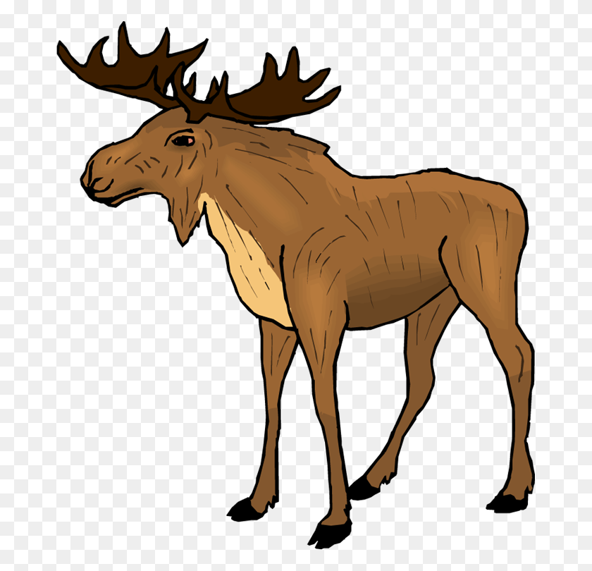 679x750 Baby Animal Clipart Moose - Baby Zoo Animals Clipart