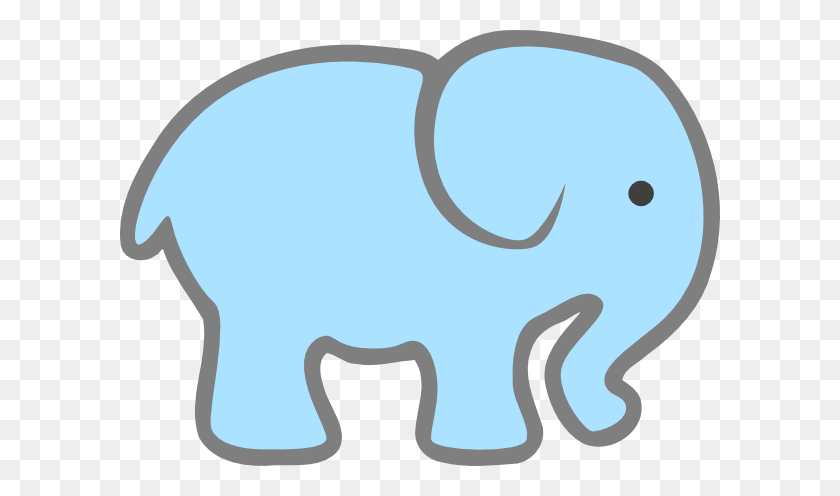 600x436 Детское Животное Клипарт Маленький Слон - Ребенок Идущий Клипарт