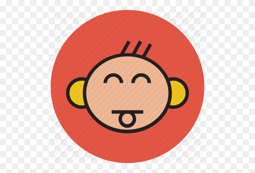 512x512 Baby, Baby Face, Cartoon, Face, Tongue Icon - Baby Face PNG
