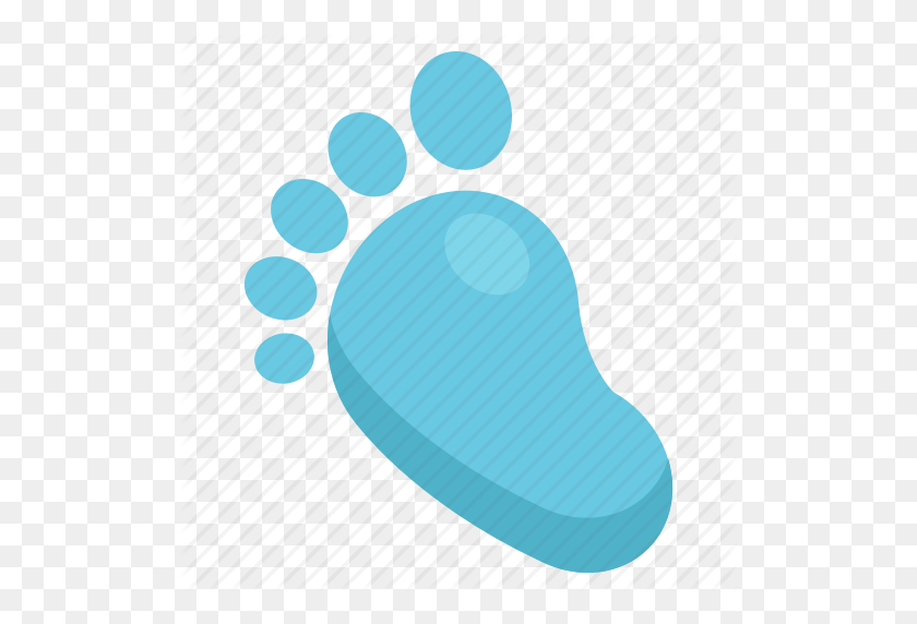 512x512 Baby, Baby Shower, Foot, Foot Print Icon - Baby Shower PNG