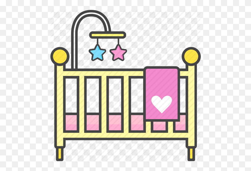 512x512 Ребенок, Люлька, Кровать, Детская Кроватка, Новорожденный, Значок Для Малышей - Клипарт Для Детской Кроватки