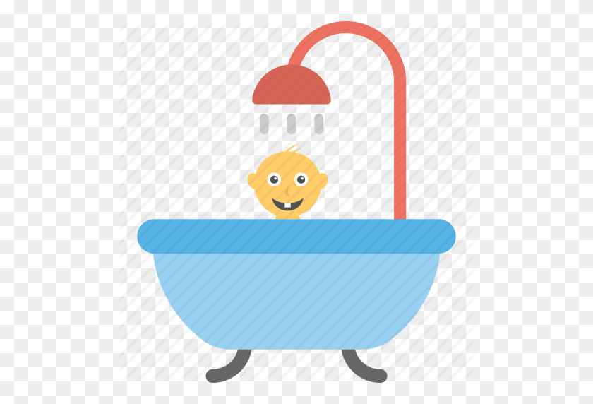 512x512 Baby Bath, Baby Bathing, Baby Shower, Baby Tub, Bath Time Icon - Baby Shower PNG