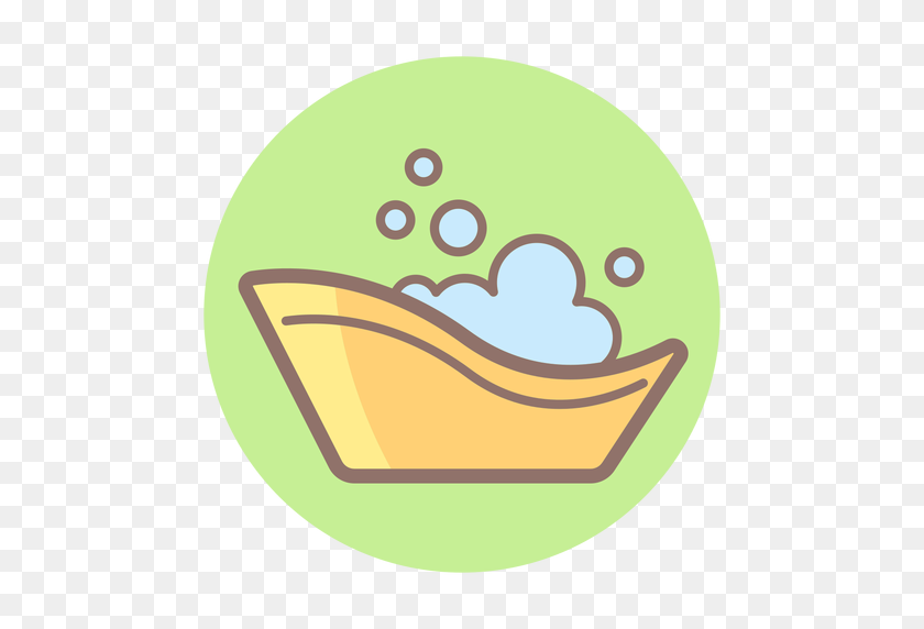 512x512 Baby Bath Tub Circle Icon - Bath PNG