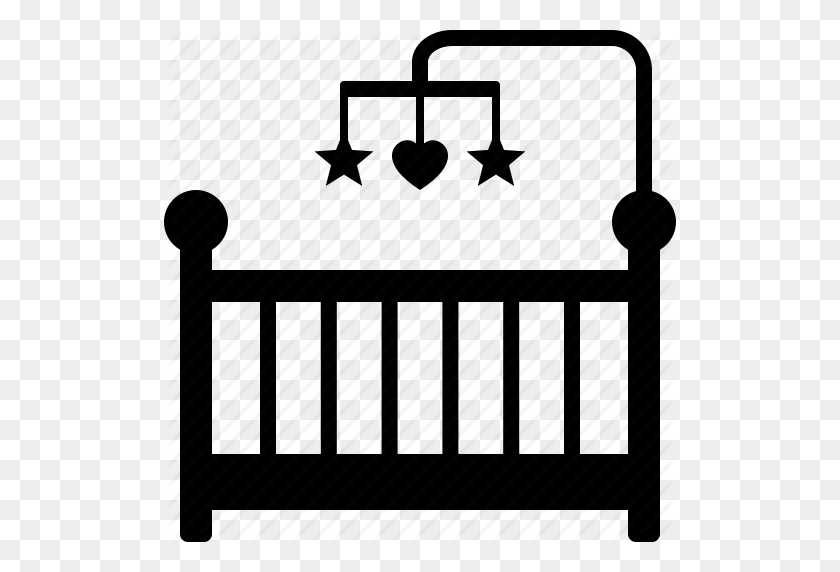 512x512 Baby, Bed, Cot, Cradle, Crib, Infant, Toddler Icon - Crib Clip Art