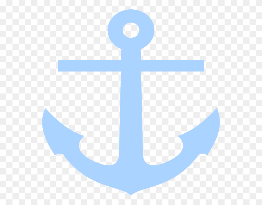 570x598 Baby Blue Anchor Clipart - Anchor Clipart Png