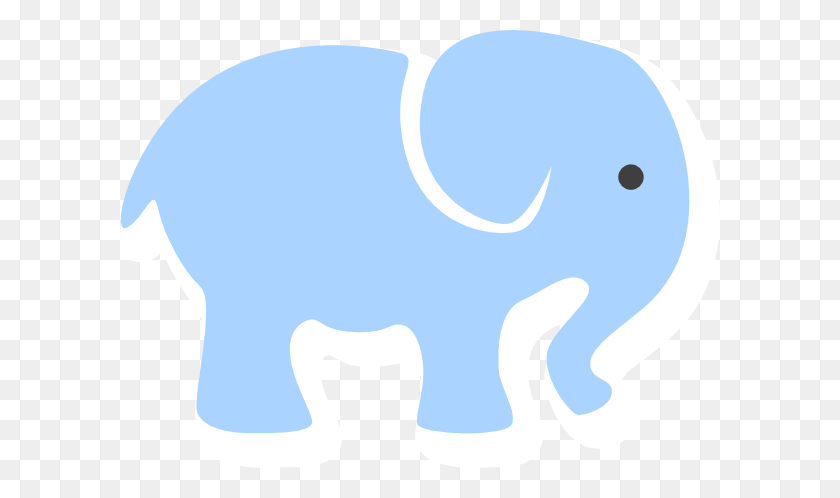 600x438 Baby Blue Elephant Clip Art At Vector Clip Art - Baby Elephant Clipart