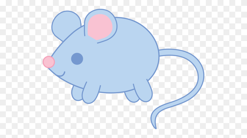 550x411 Baby Blue Mouse - Mouse Clipart Transparent