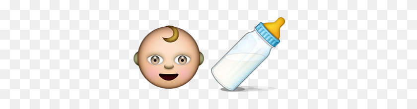 320x160 Baby Bottle Emoji - Baby Emoji PNG