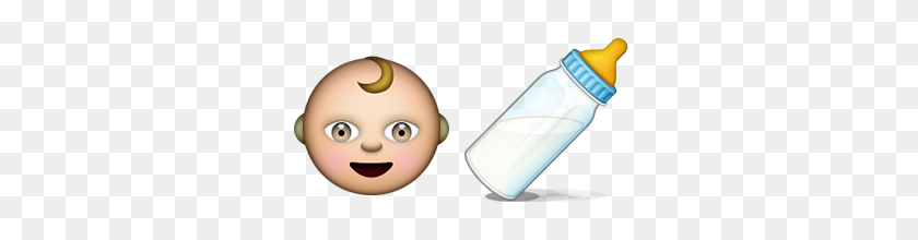 320x160 Biberón Emoji - Bebé Emoji Png