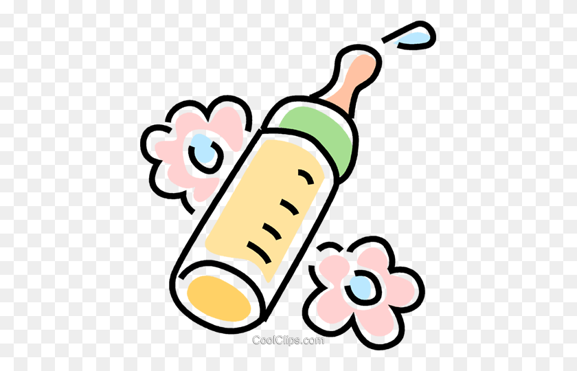 431x480 Baby Bottle Royalty Free Vector Clip Art Illustration - New Baby Clipart