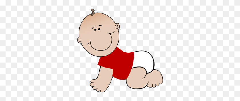300x294 Baby Boy Bay With Red Shirt Clip Art - Free Baby Boy Clip Art