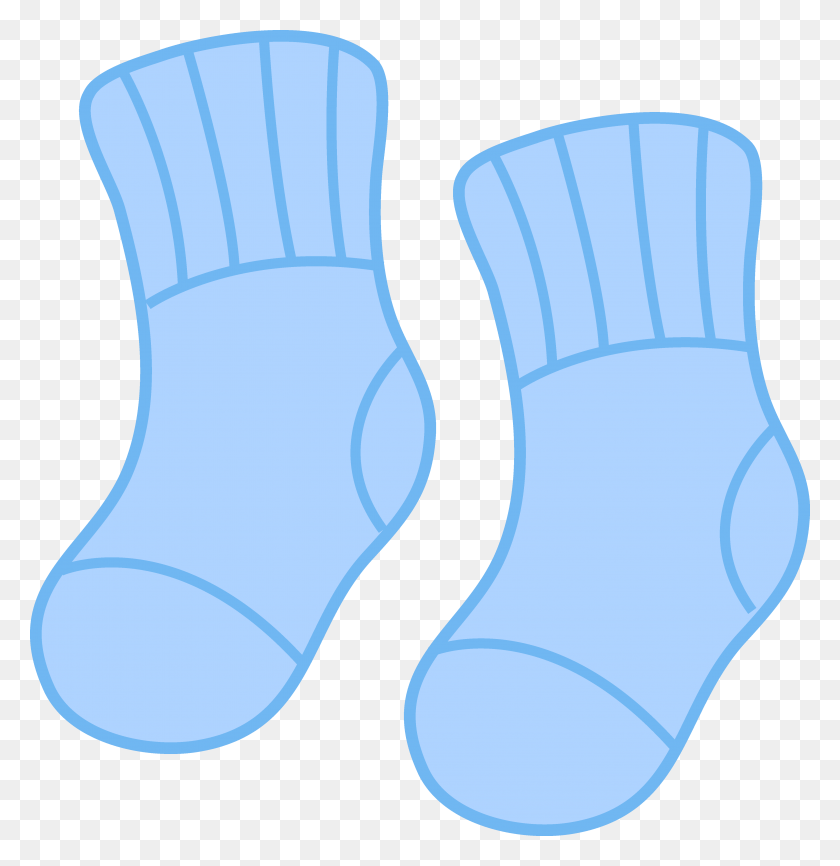 4462x4611 Baby Boy Blue Socks - Baby Socks Clipart