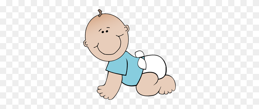 300x294 Baby Boy Gateando Clipart Png For Web - Baby Boy Png