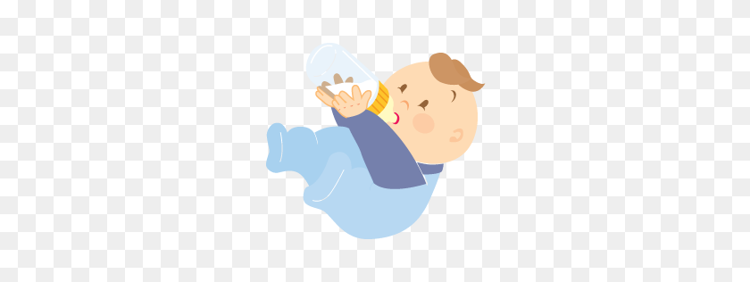 256x256 Baby, Boy, Drinking Icon - Baby Boy PNG