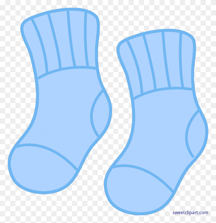 4462x4611 Baby Boy Socks Blue Clip Art - Socks Clipart