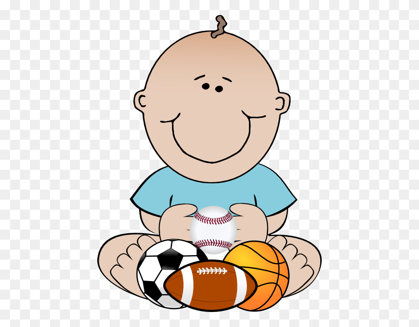 450x595 Baby Boy Sports Clipart - Baby Boy Images Clip Art