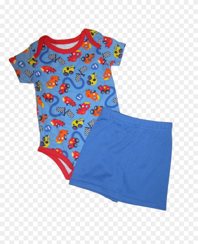 800x1000 Baby Boys Months Kidgets Pc Pajamas Bodysuit And Shorts - Pajamas PNG