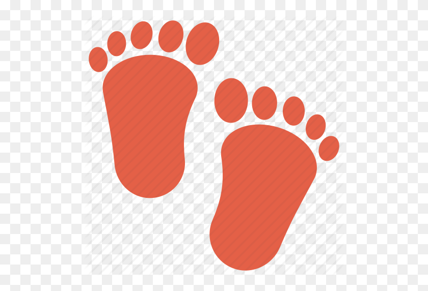 512x512 Уход За Ребенком, Детская Стопа, Ступенька, След, Значок Стопы Малыша - Baby Footprint Png