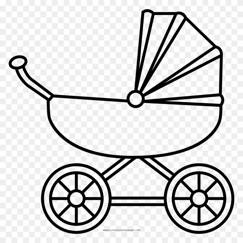 1000x1000 Baby Carriage Coloring Pages - Kakamora Clipart