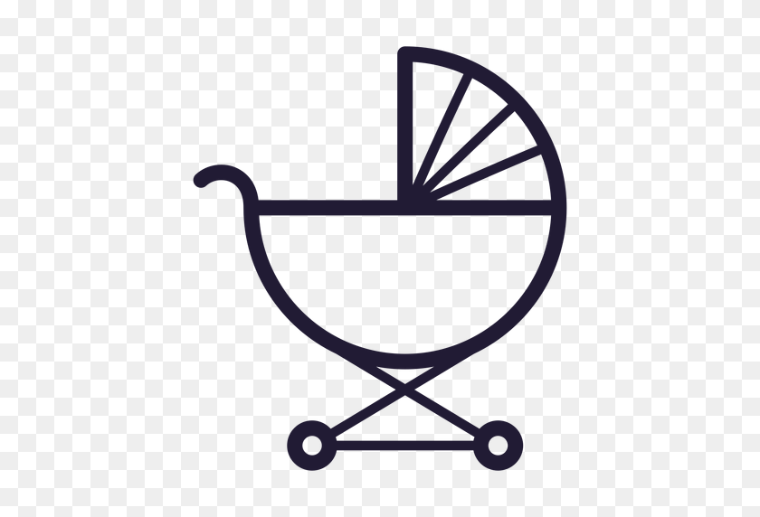 512x512 Baby Carriage Stroke Icon - Carriage PNG