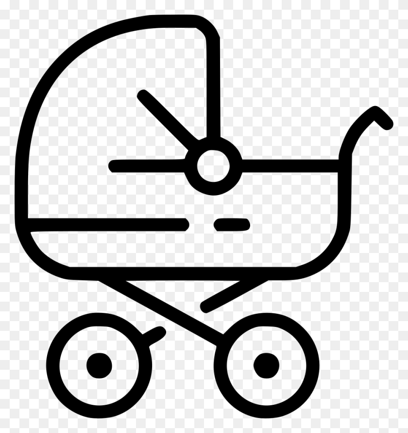 920x980 Baby Carriage Stroller Newborn Infant Family Png Icon Free - Carriage PNG