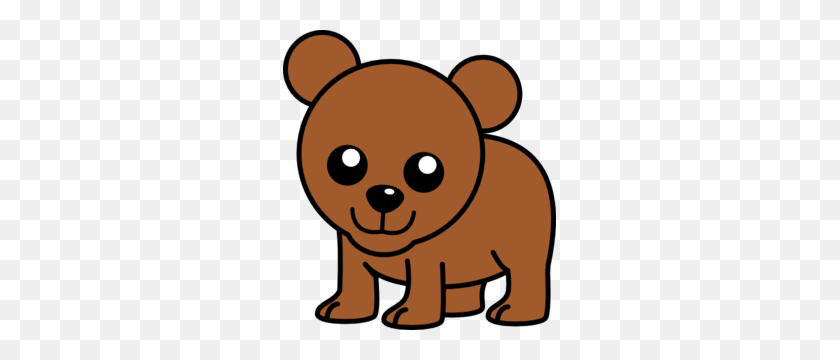 273x300 Baby Cartoon Bear Clip Art - Cute Bear PNG