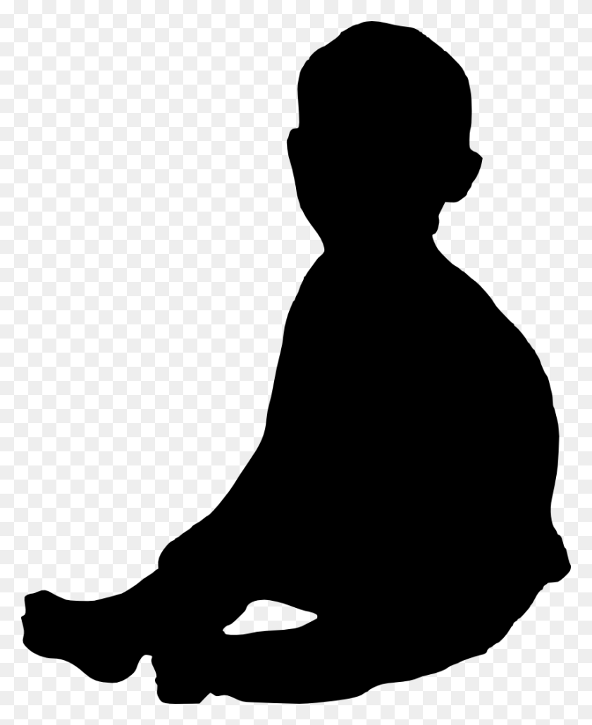 854x1060 Baby, Child Png - Child Silhouette PNG