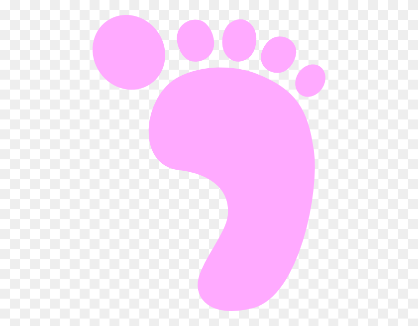 468x595 Baby Cliparts Templates - Pink Baby Feet Clipart