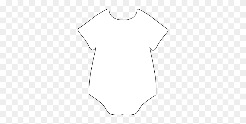 310x364 Детская Одежда Картинки - Пижамы Клипарт Черный И Белый