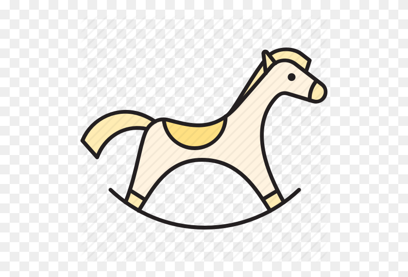 512x512 Baby, Cockhorse, Horse, Play, Ponny, Rocking Horse, Toy Icon - Baby Horse Clipart