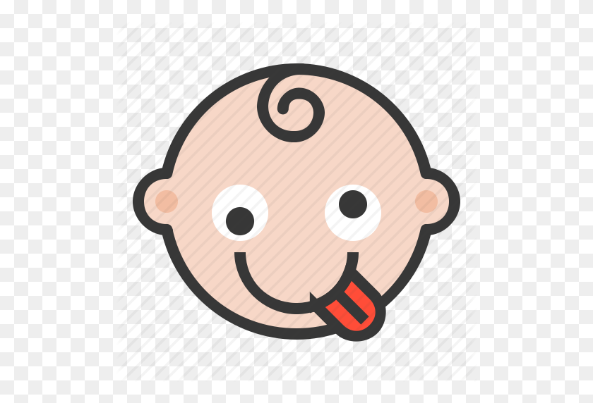 512x512 Baby, Crazy, Emoji, Emoticon, Expression, Hyper, Silly Icon - Baby Emoji Png