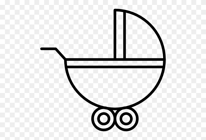 512x512 Baby Crib, Carriage, Wheels, Baby Carriage, Transport, Crib Icon - Crib Clip Art