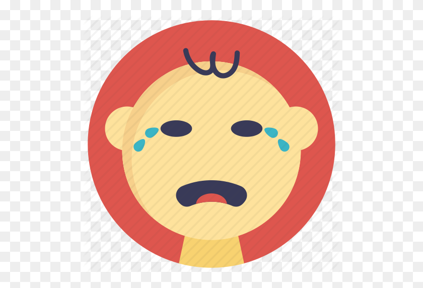 512x512 Baby Crying, Baby In Tears, Baby Sad Face, Sad Baby, Weeping Baby Icon - Baby Crying PNG