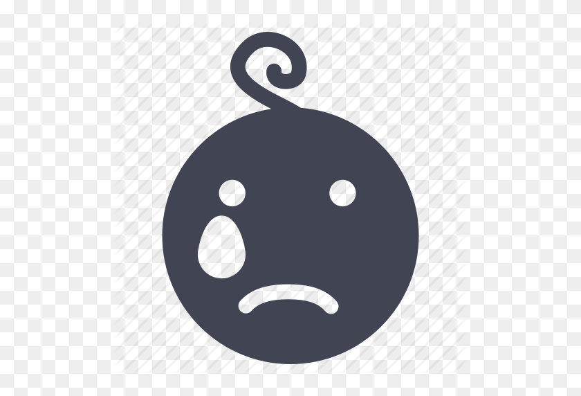 512x512 Baby, Crying, Emoticon, Face, Maternity, Sad, Smiley Icon - Baby Crying PNG