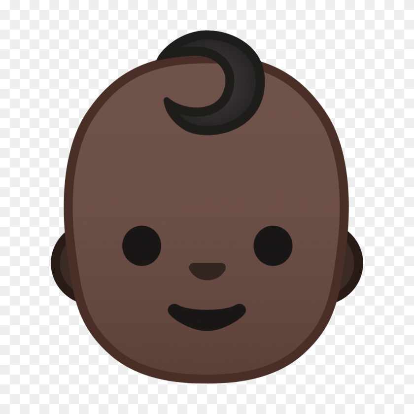 1024x1024 Baby Dark Skin Tone Icon Noto Emoji People Faces Iconset Google - Baby Face PNG