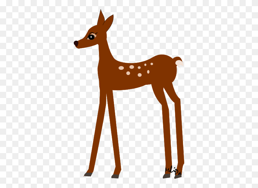 360x554 Baby Deer Clipart - Stag Clipart