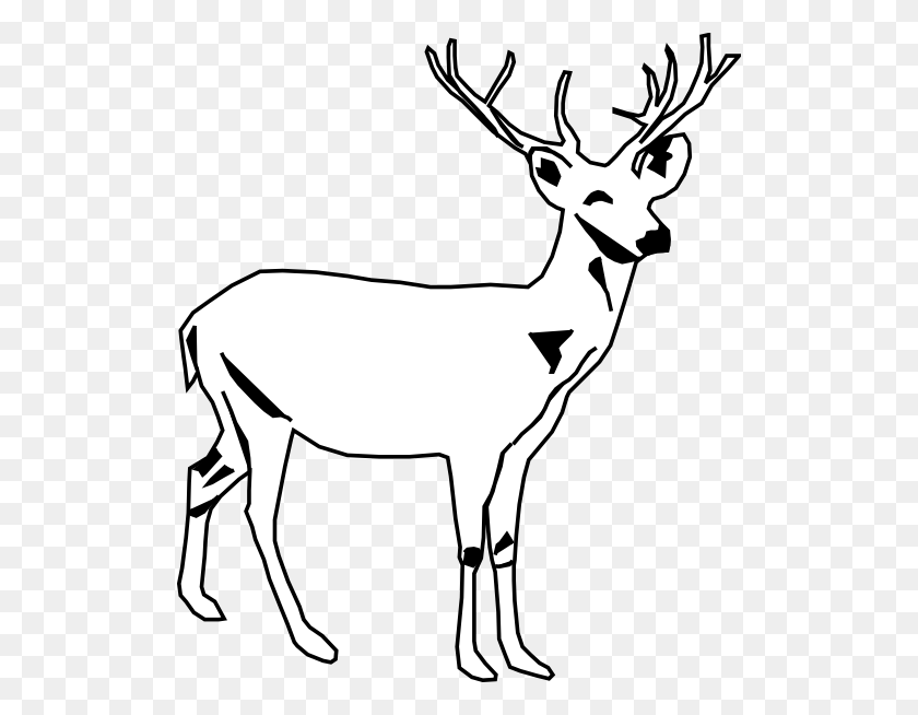 516x594 Baby Deer Clipart Blanco Y Negro - Baby Deer Clipart