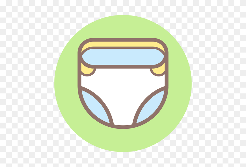 512x512 Baby Diaper Circle Icon - Diaper PNG