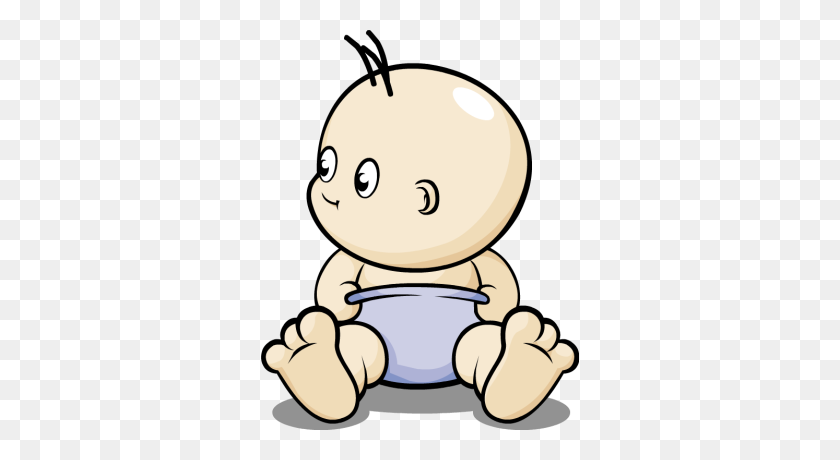 318x400 Baby Diaper Clipart - Face Outline Clipart