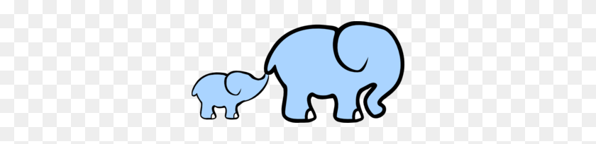 300x144 Baby Elephant And Adult Elephant Clip Art - Adult Clipart