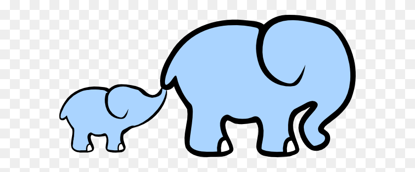 600x288 Baby Elephant And Adult Elephant Clip Art - Mommy And Me Clipart