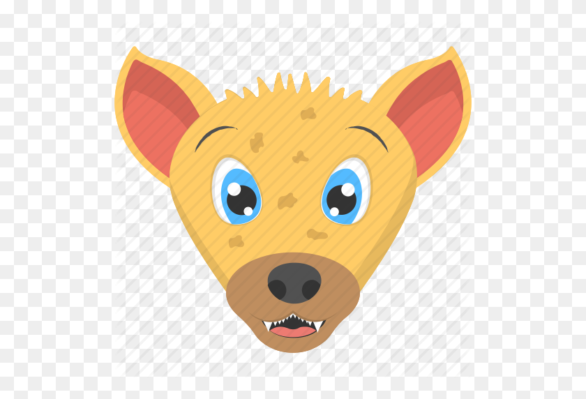 512x512 Baby Face, Baby Hyena, Baby Hyena Face, Pet Animal, Yellow Hyena Icon - Hyena PNG