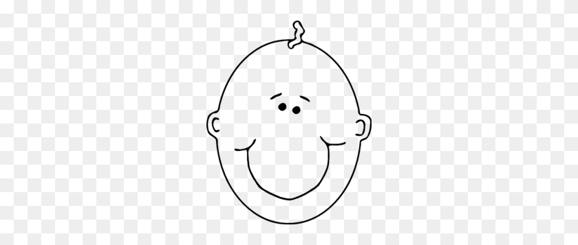240x297 Baby Face Outline Clip Art - Head Clipart Black And White