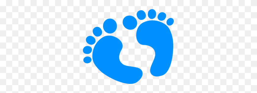 297x246 Baby Feet Clip Art - Blue Border Clipart