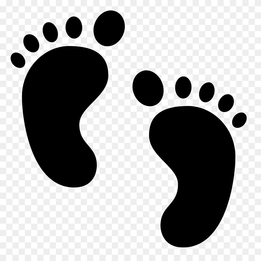 1600x1600 Baby Feet Icon - Footprint PNG